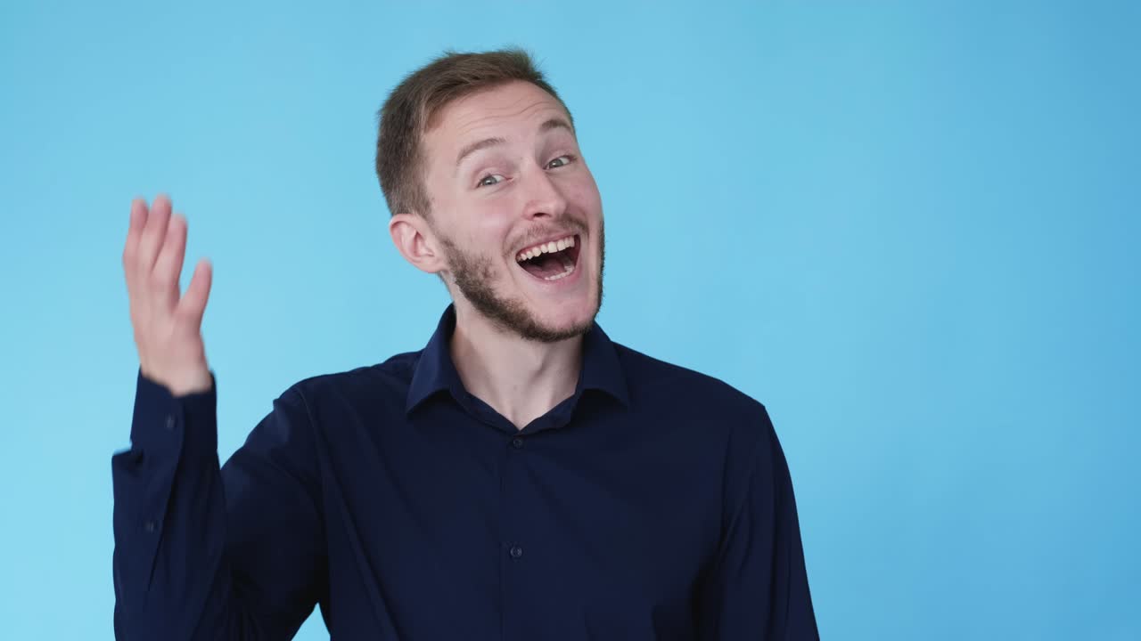 espressione diversa cambiamento di umore uomo mano gif loop