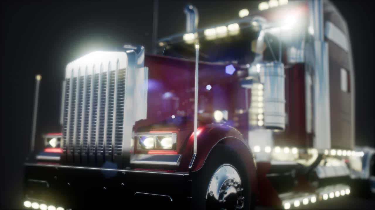 밝은 미국 트럭 트랙