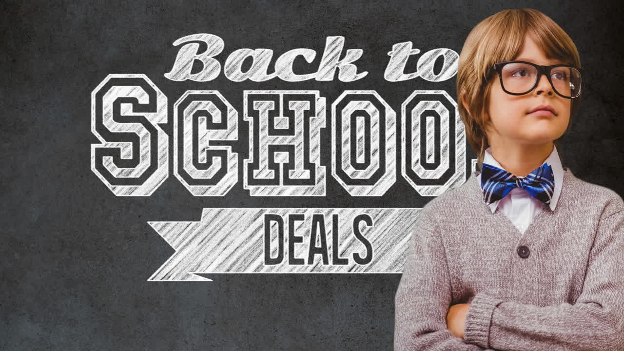 학교 소년에 대한 학교 복귀 텍스트의 애니메이션