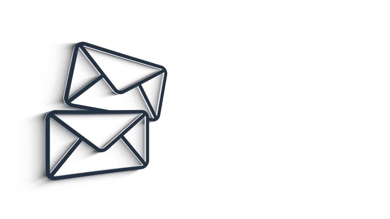 redes sociales diseño de íconos de sombra 3d aislados en fondo blanco. iconos web de esquema. gráficos en movimiento.