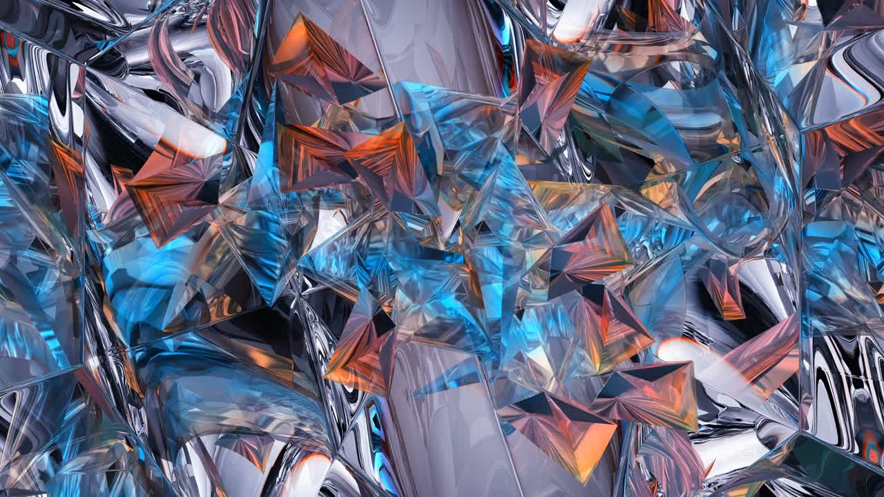 patrón de caleidoscopio de piedras preciosas brillantes que gira en bucle sin costuras