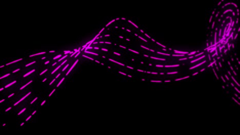 abstract neon bright broken line background loop purple black