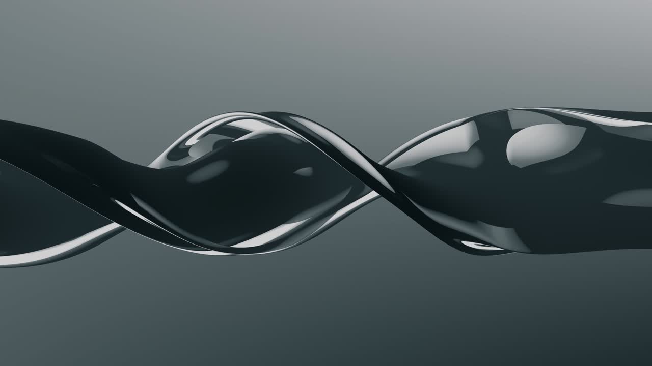 objeto plano 3d retorcido con reflejos, animación de fondo abstracta de 4k