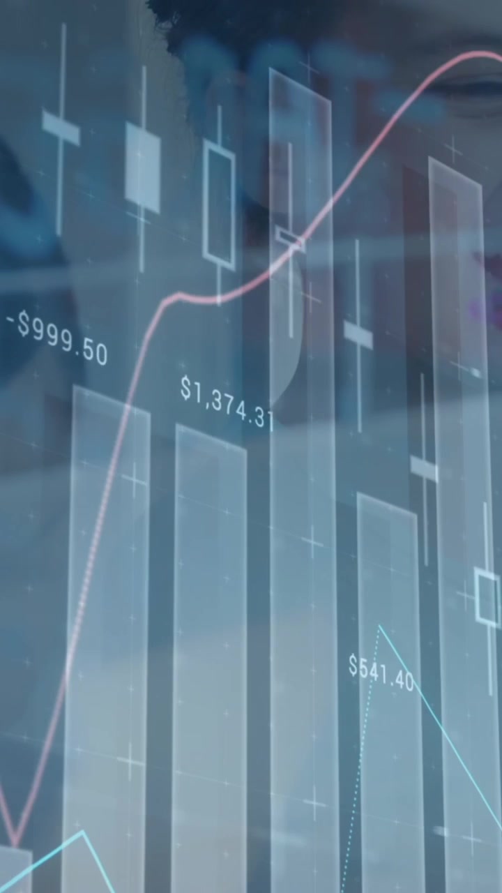 Animazione di elaborazione dati finanziari su bambini caucasici