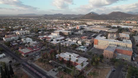 downtown tucson aerial shot with children's museum in foreground.