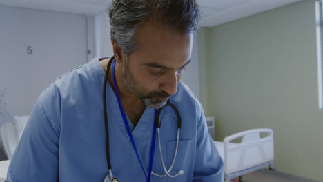 medical professional working at a hospital