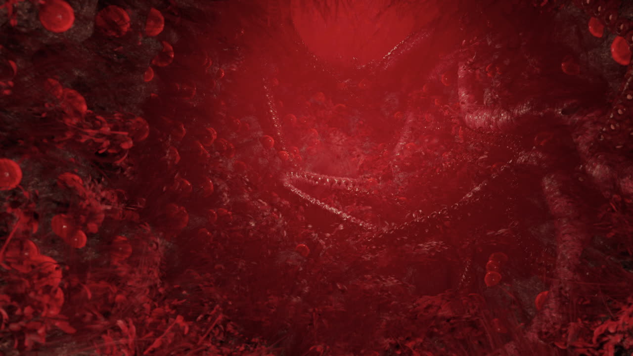 horror vudú con tentáculos rojos