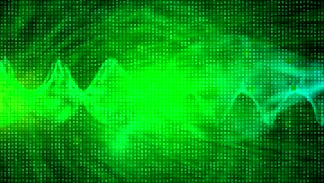 hi-tech digital verde claro y partículas de onda para la pantalla de escritorio de la computadora de fondo