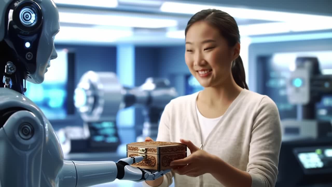 Engaging Interaction Between a Human and a Robot: A Glimpse into the Future of Technology and Human-Robot Relationships in an Advanced Laboratory Setting