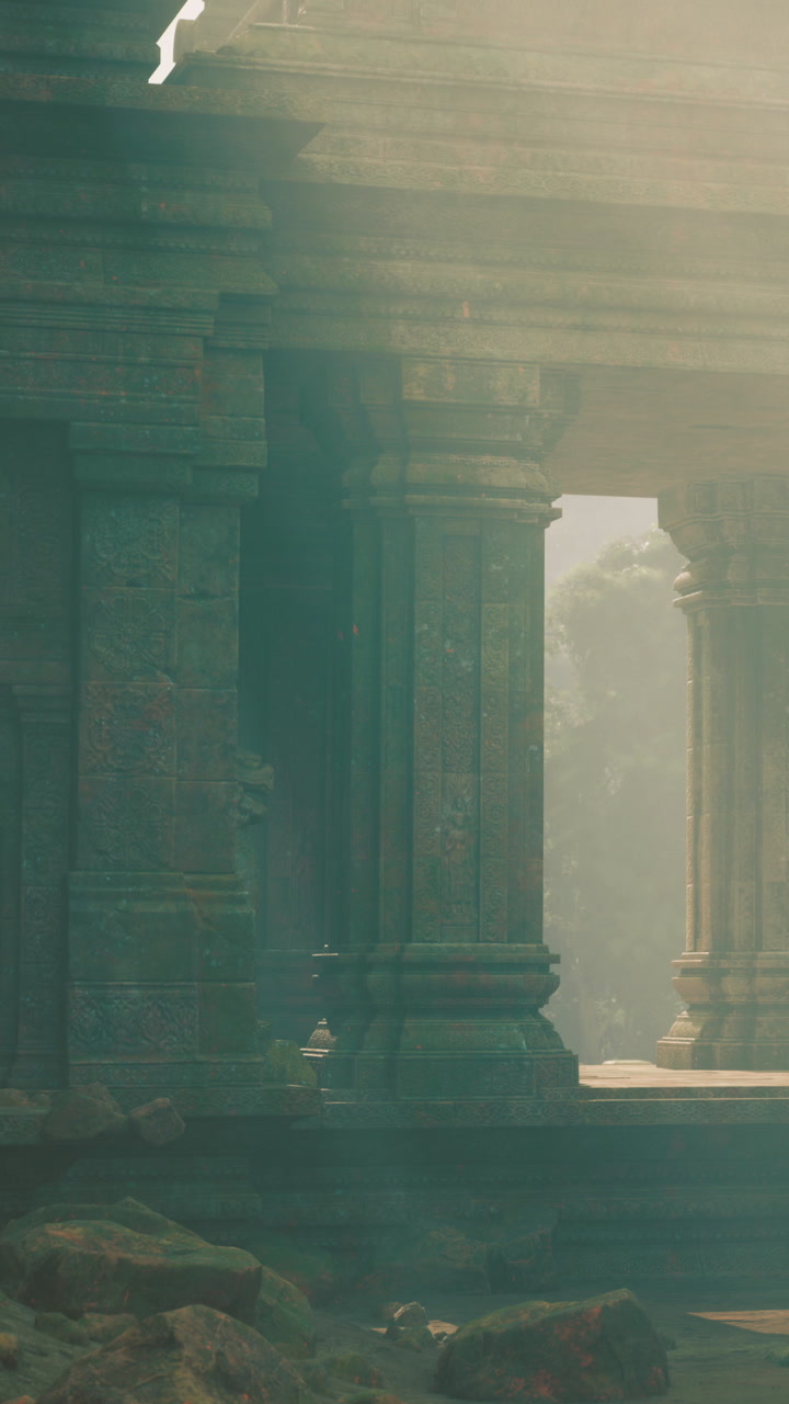 Ancient stone temple reveals secrets of a forgotten era at dawn