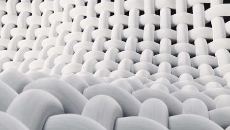 White wave cloth with microscopic detail, 3d rendering