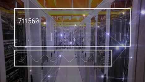 Animation-of-digital-data-processing-over-computer-servers