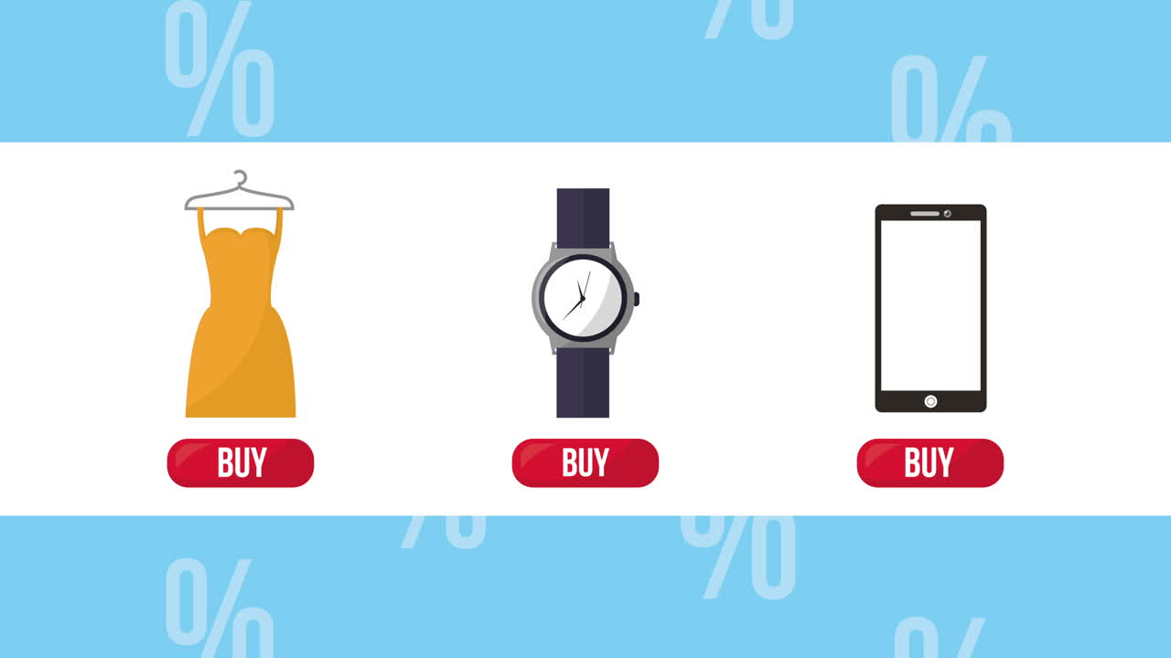 comercio electrónico venta comercial con artículos establecidos