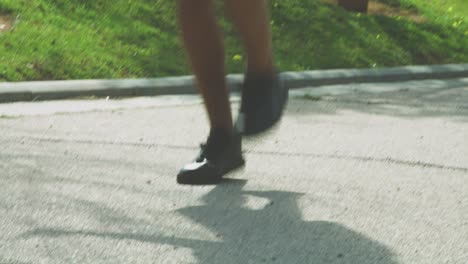 african american man doing jumping rope exercise