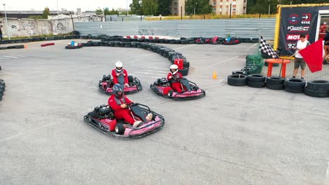 go-kart racing action