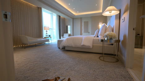 luxurious white bedroom interior with elegant decor