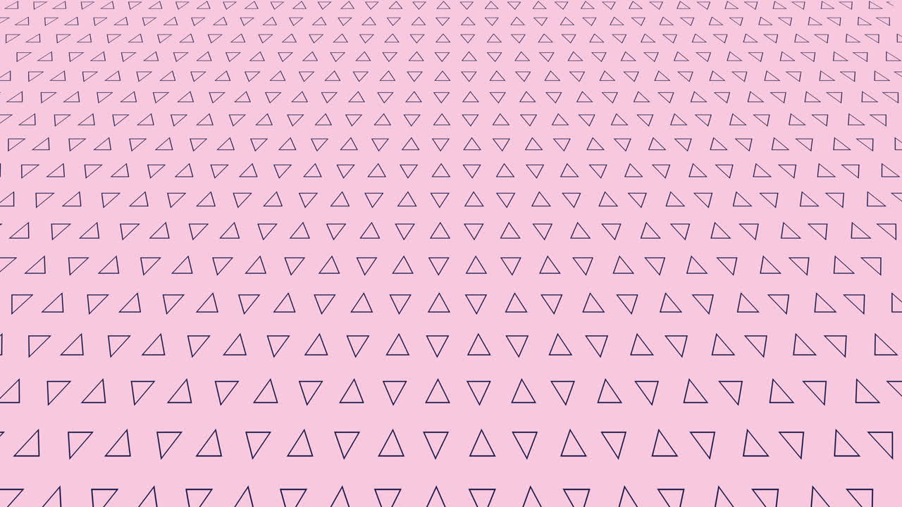 삼각형과 밀레니엄 분홍색으로 재미있는 루프 가능한 기하학 패턴 배경