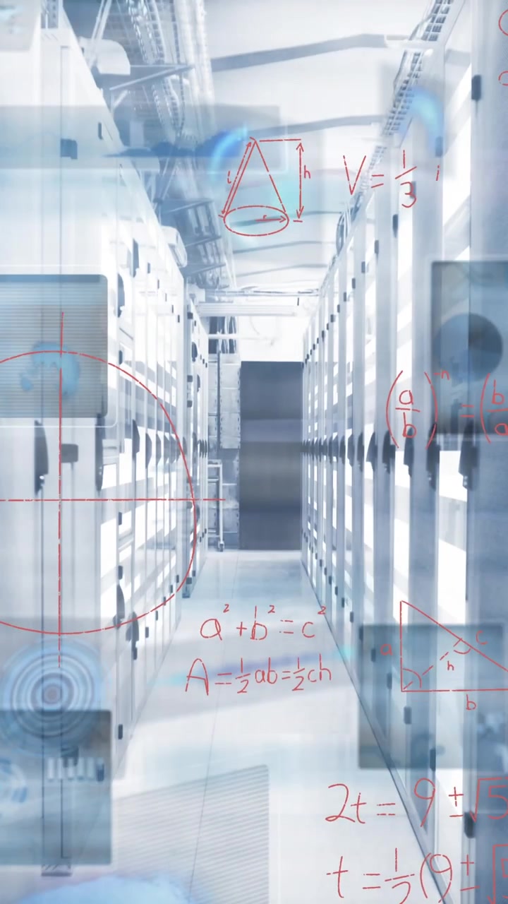 Animazione dell’elaborazione dati in una server room
