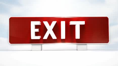 red exit sign