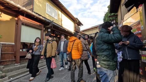 tourists exploring a traditional cultural district