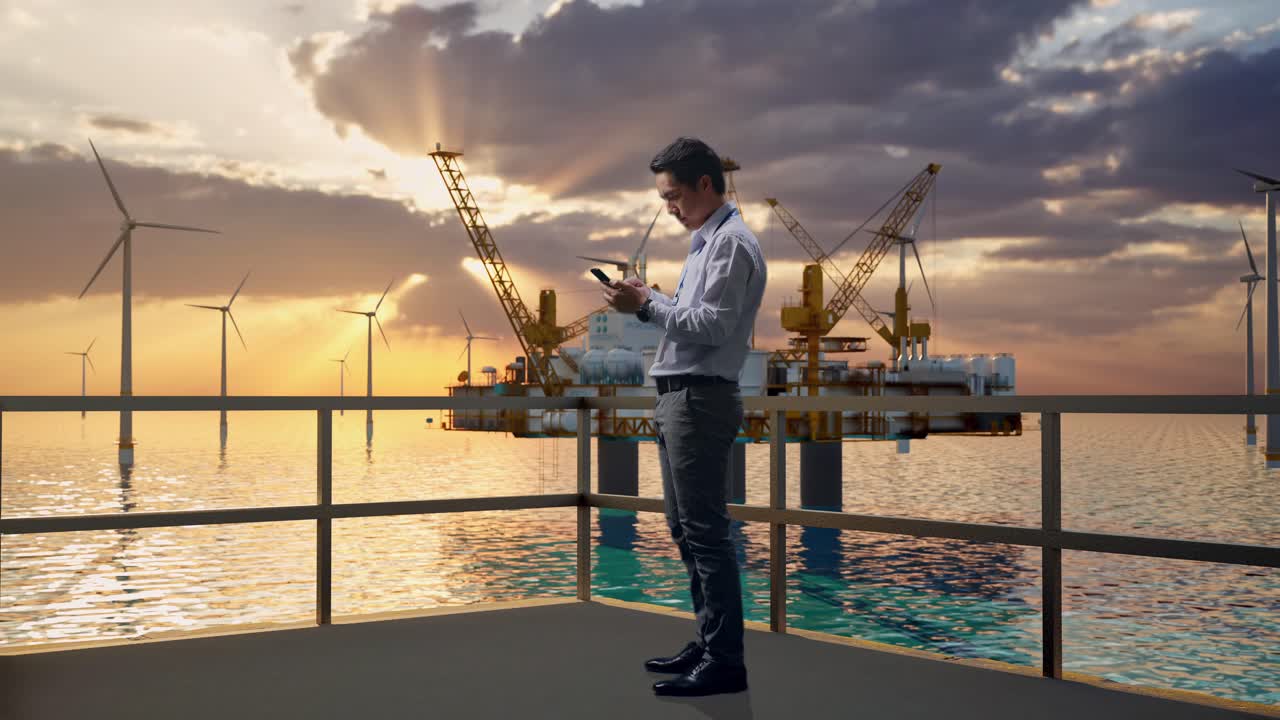 해상 풍력 발전소의 사업가