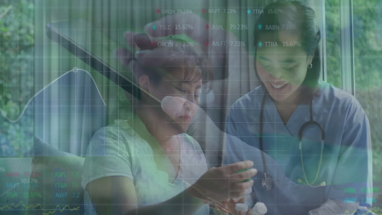 Assisting patient, healthcare professional using medical data overlay in hospital setting
