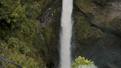 spectacular views of paílón del diablo waterfall near baños de agua santa in ecuador