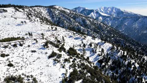 aerial 360 view of angeles national forest from inspiration point