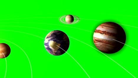 sistema solar con sol y planetas