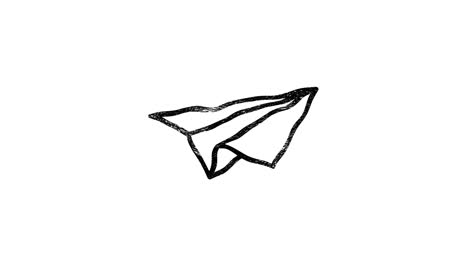 plane icon in hand draw style. motion graphics