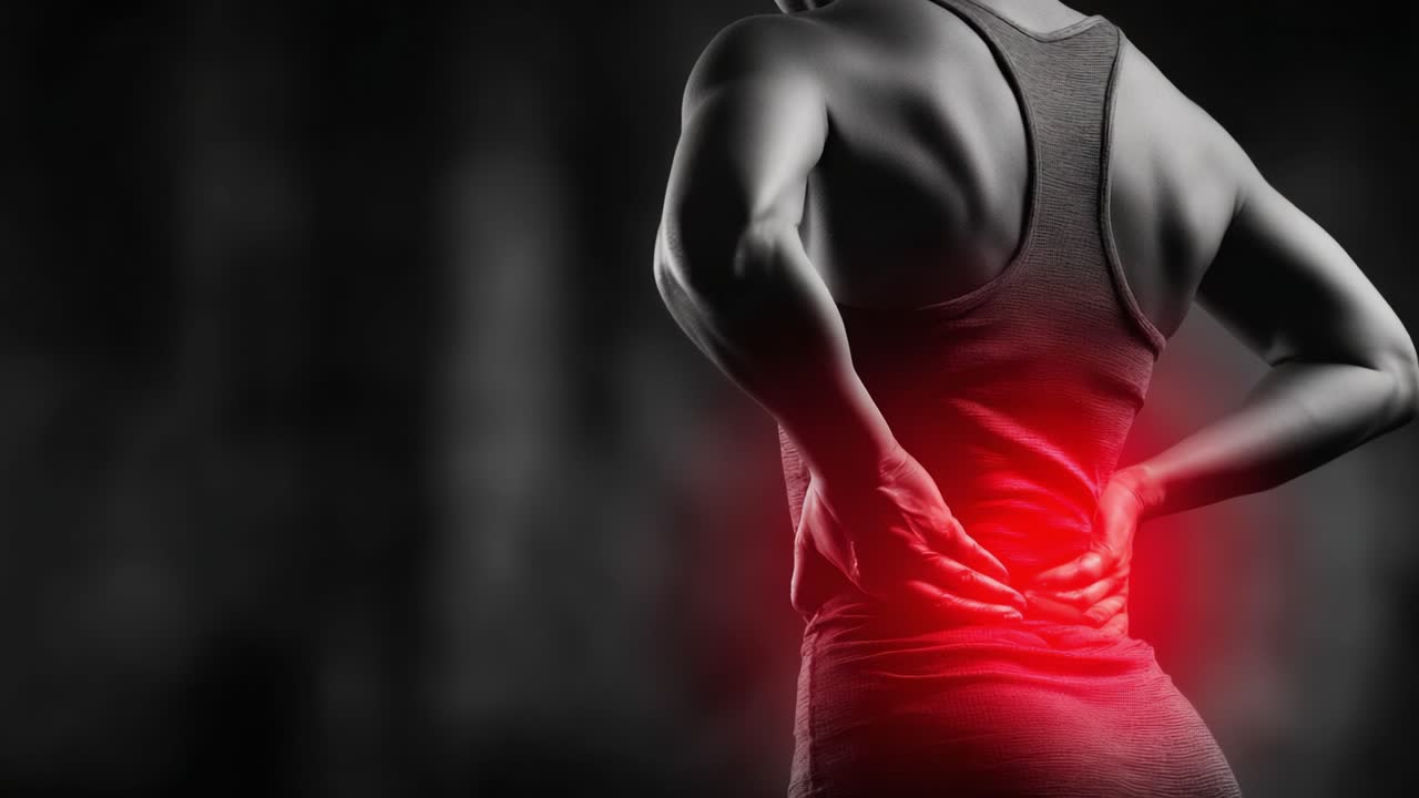 Exploring the Effects of Lower Back Pain: A Visual Representation of Discomfort and Strain on the Body's Musculature and Structure in Fitness Contexts