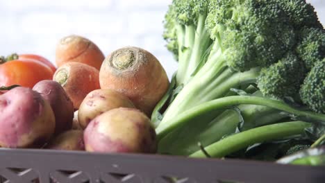 fresh vegetables in a basket