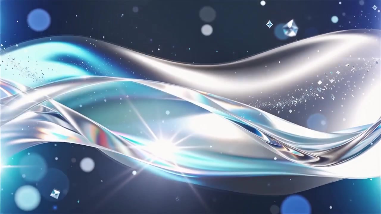 抽象的な光の波が流れる背景