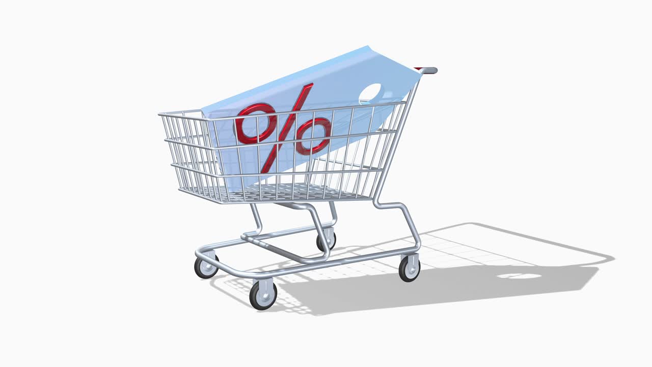 퍼센트 상징의 판매를 활성화하는 아이디어. 가격 할인 및 판매.