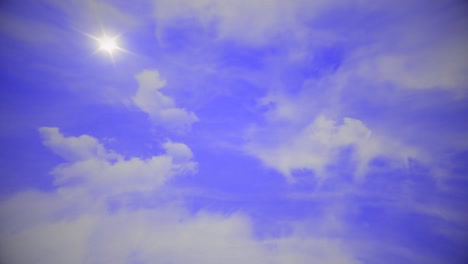 vuelo sobre las nubes, animación en bucle. hermoso cielo con nubes