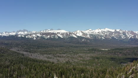 snow-capped sierra nevada mountains under a clear blue sky