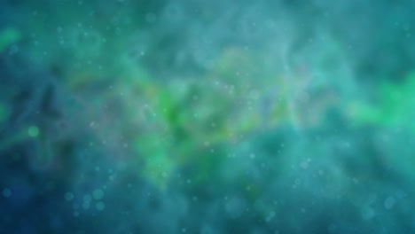 fondo orgánico líquido turquesa abstracto con partículas flotantes y movimiento de líquido giratorio
