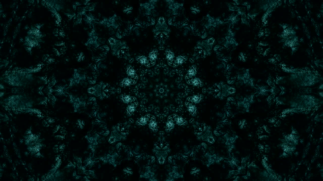 Looped Abstract ornate decorative background. 3d Kaleidoscope or mandala.