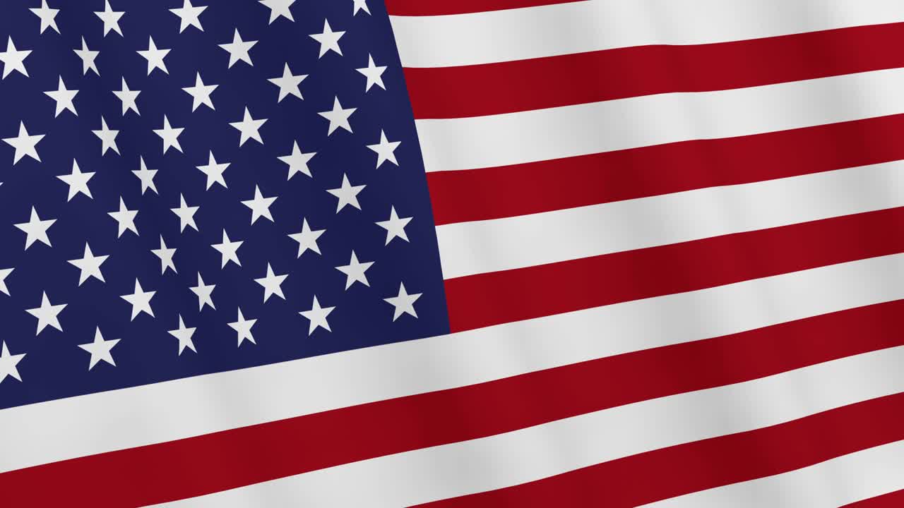 la bandera estadounidense ondeando en el viento.