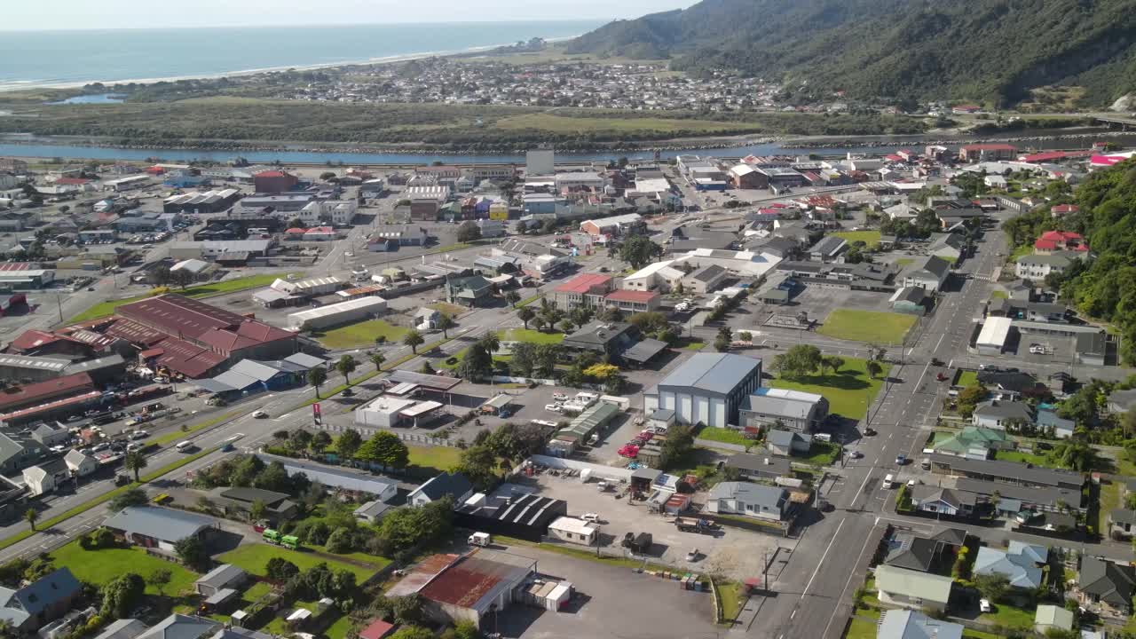 прекрасная воздушная панорама греймута, расположенная на западном побережье