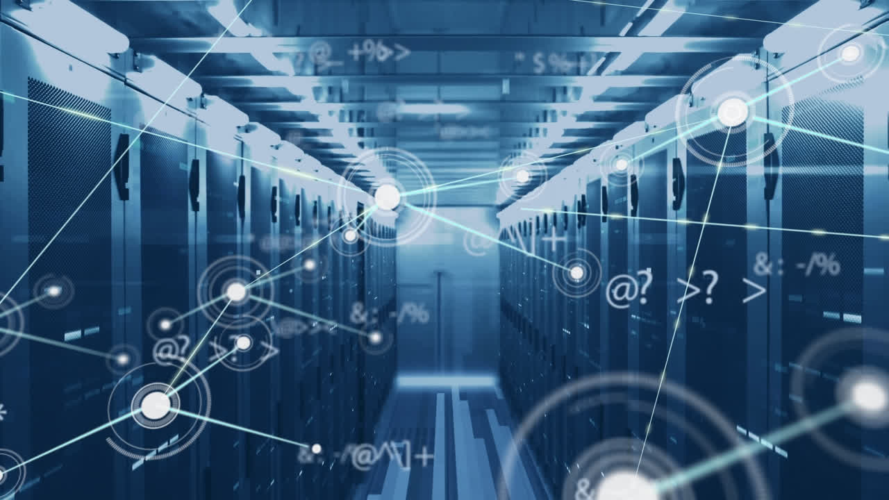 Animation of network of connections over computer servers