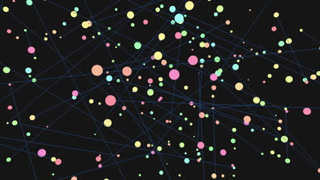 complex network interconnected circles and lines