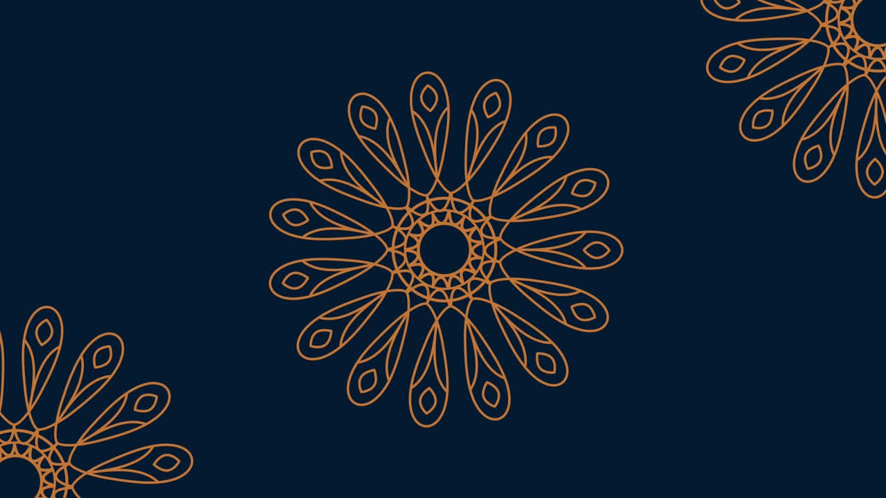 fondo con patrón de mandala floral dorado