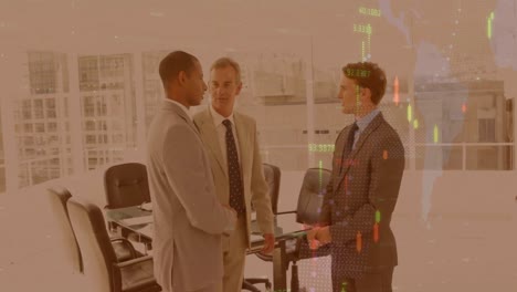video of financial data processing over diverse business people
