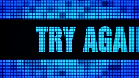 try again front text scrolling led wall pannel display sign board
