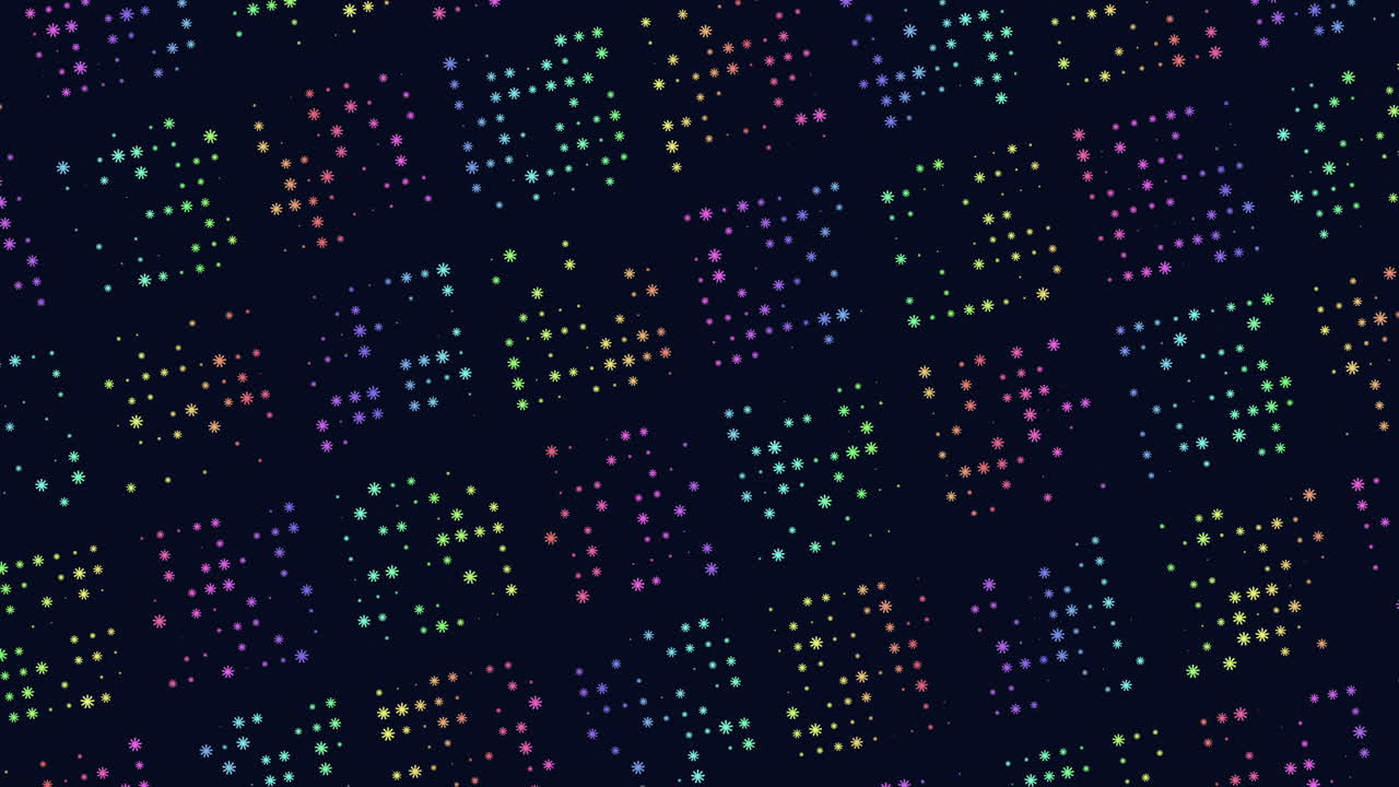 Colorful dot pattern on black background a playful display of randomness