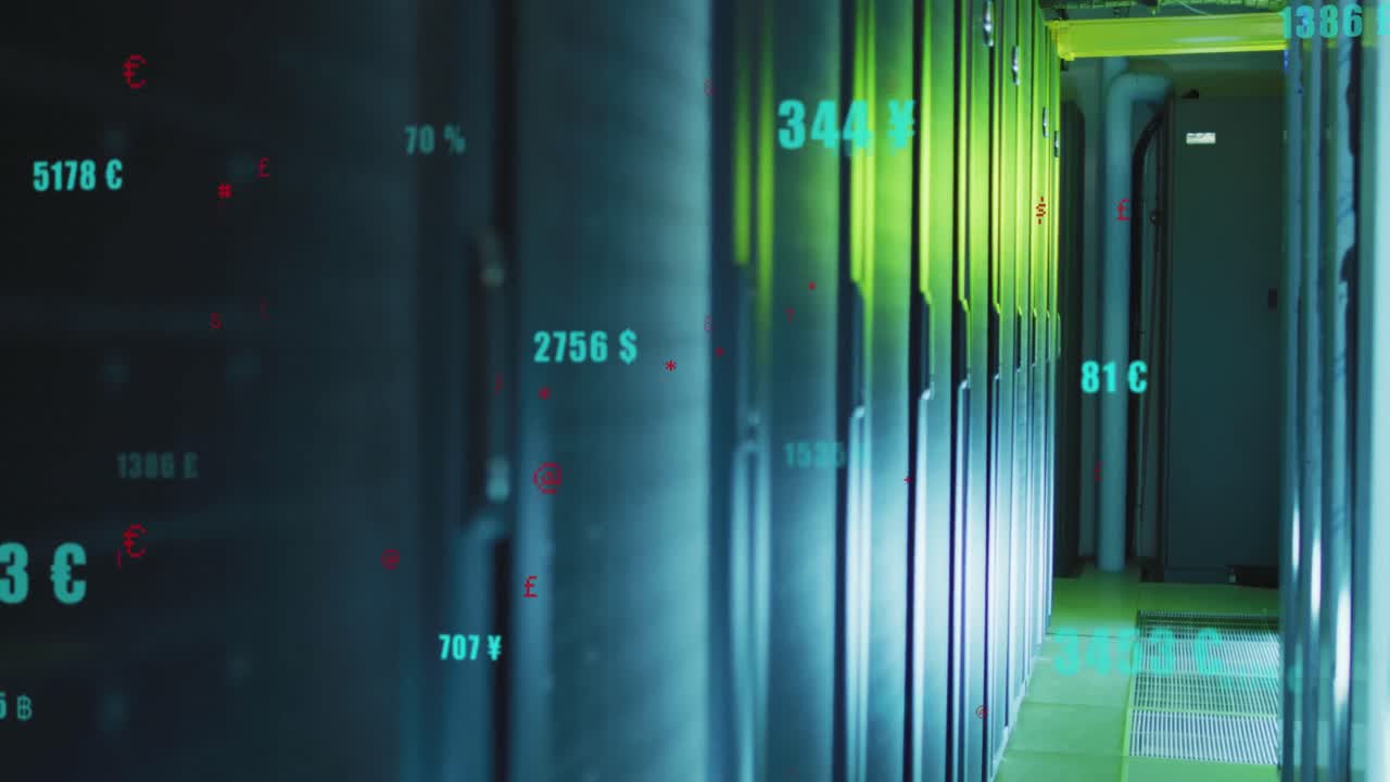 Animation of data processing over computer servers