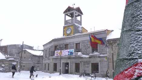 moralzarzal, madrid in rare snow storm 2021