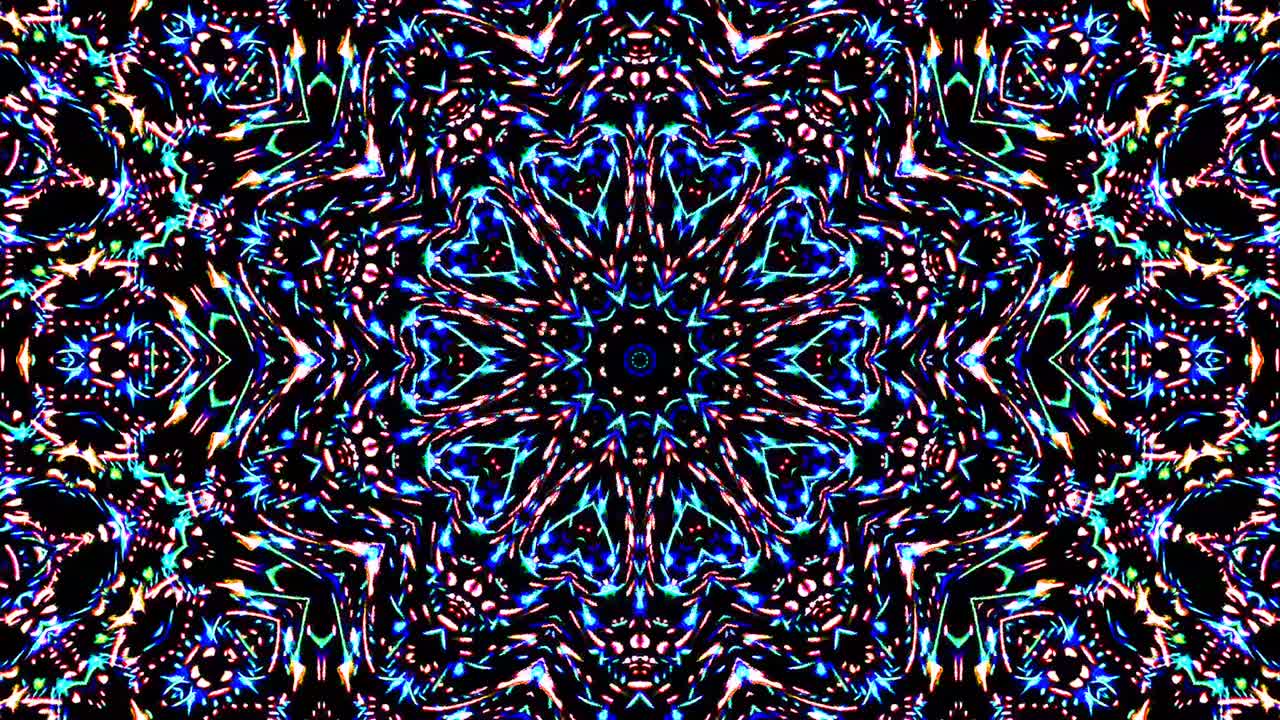 beautiful abstract lines shining bright light set smooth red blue color movement on black background