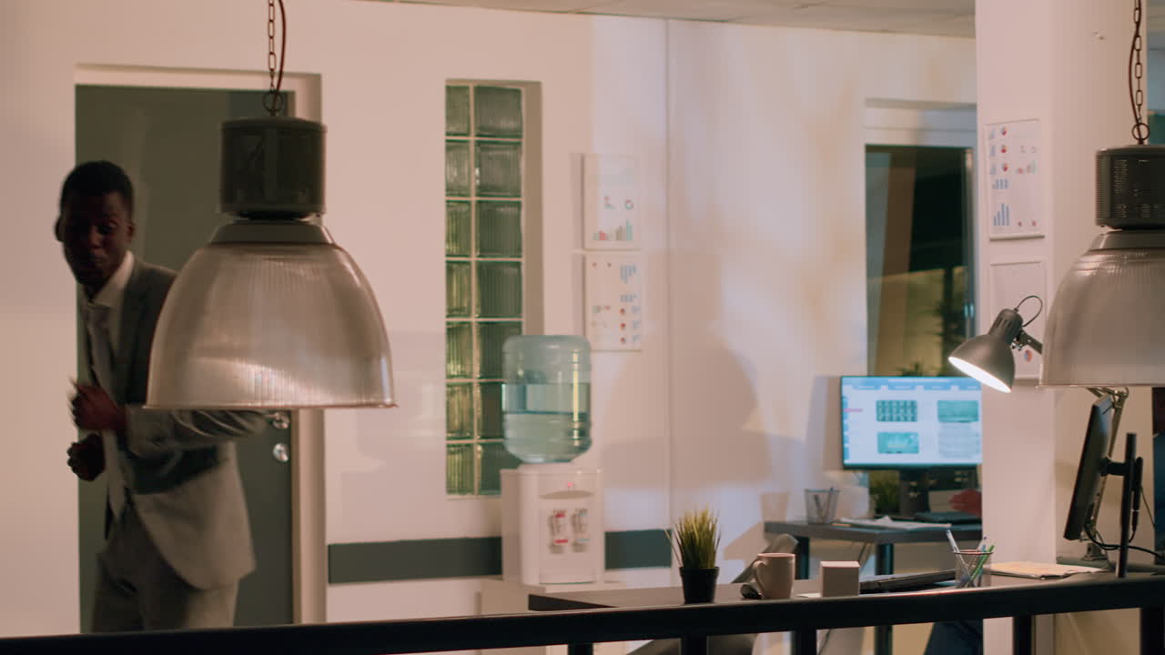 Late Night Celebration in the Office